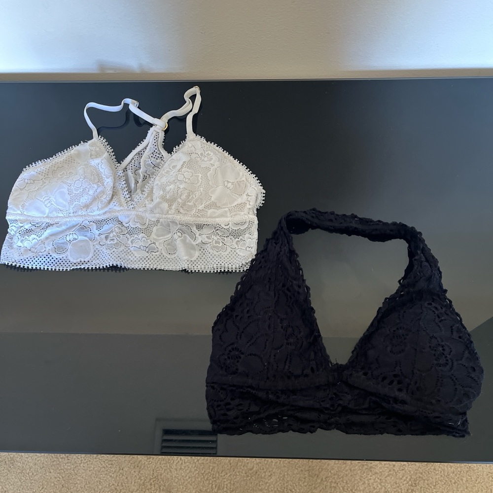 Rue21 Black and White Lace Bandeau Set